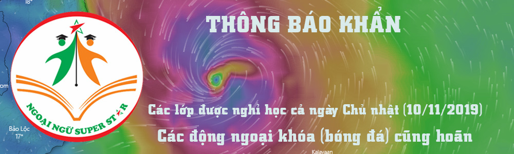 Thông báo nghỉ học cả ngày Chủ Nhật (10_11_2019)