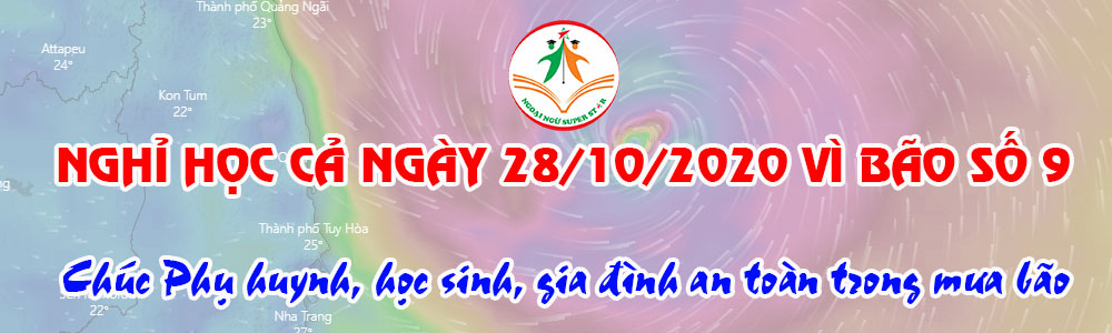 Nghỉ học cả ngày 28/10/2020 vì bão số 9